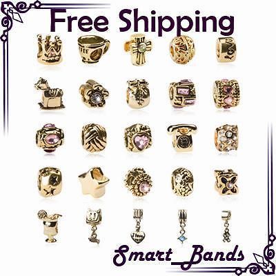 25pcs gold plated beads for European bracelet bead charm 