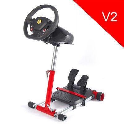 Racing Steering Wheel Stand 4 Thrustmaster V2 Red F430, F458, RGT