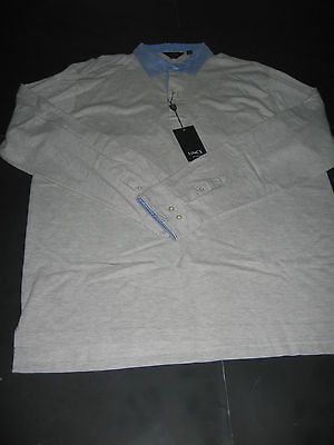 XL Lincs by David Chu Long Sleeve Golf / Rugby Polo Shirt Collared NWT