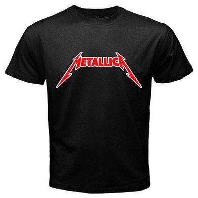 METALLICA Cliff Metal Logo Heavy Metal Rock Band Mens Black T Shirt