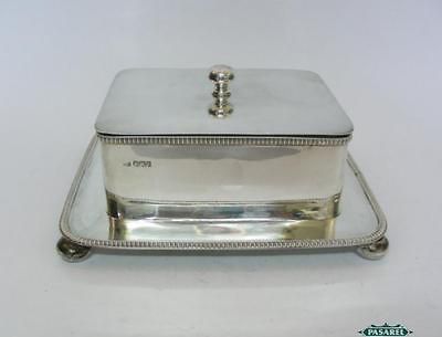 Sterling Silver Sardine / Butter Dish & Stand Harrison & Howson