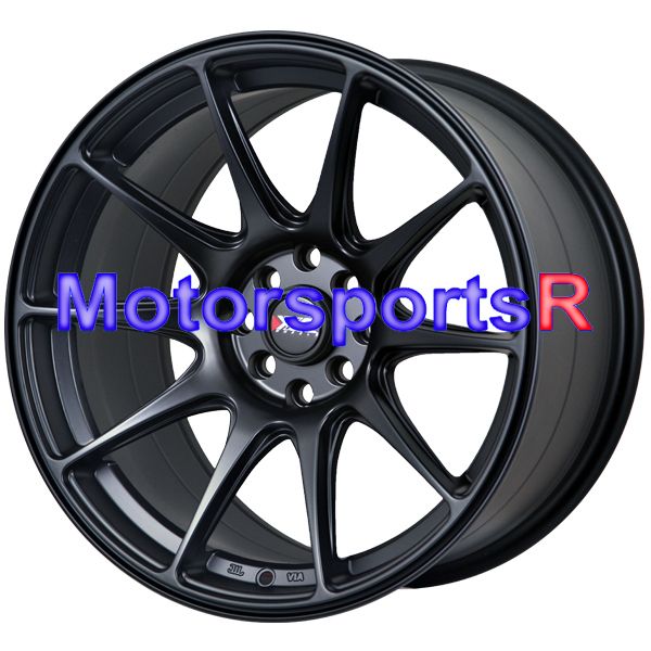  Flat Black Rims Wheels Staggered 4x4 5 4x114 3 4x100 Concave Stance