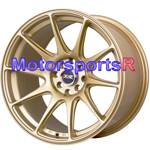 17 XXR 527 Gold Concave Rims Wheels Staggered 4x114 3 Stance 98 Nissan