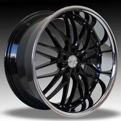 MRR GT1 22x10 5 5x120 24 Black Chrome Rims Wheels