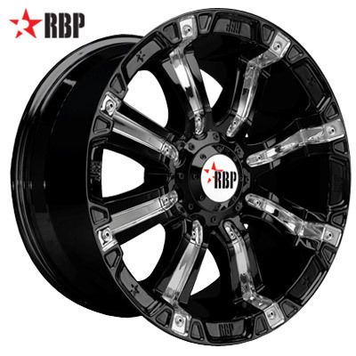 20 RBP 94R Black Offroad 20 inch 6 Lug 8 Lug Wheels Tires Rims