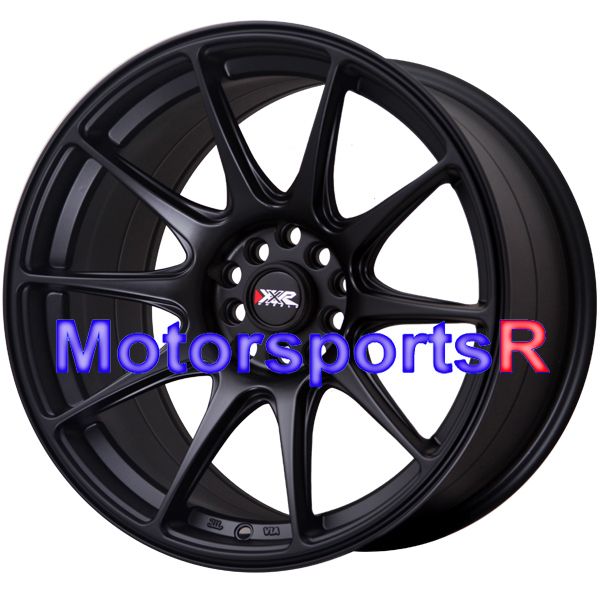 Flat Black Staggered Rims Wheels Concave Stance 92 93 Mazda Rx7 FC FD