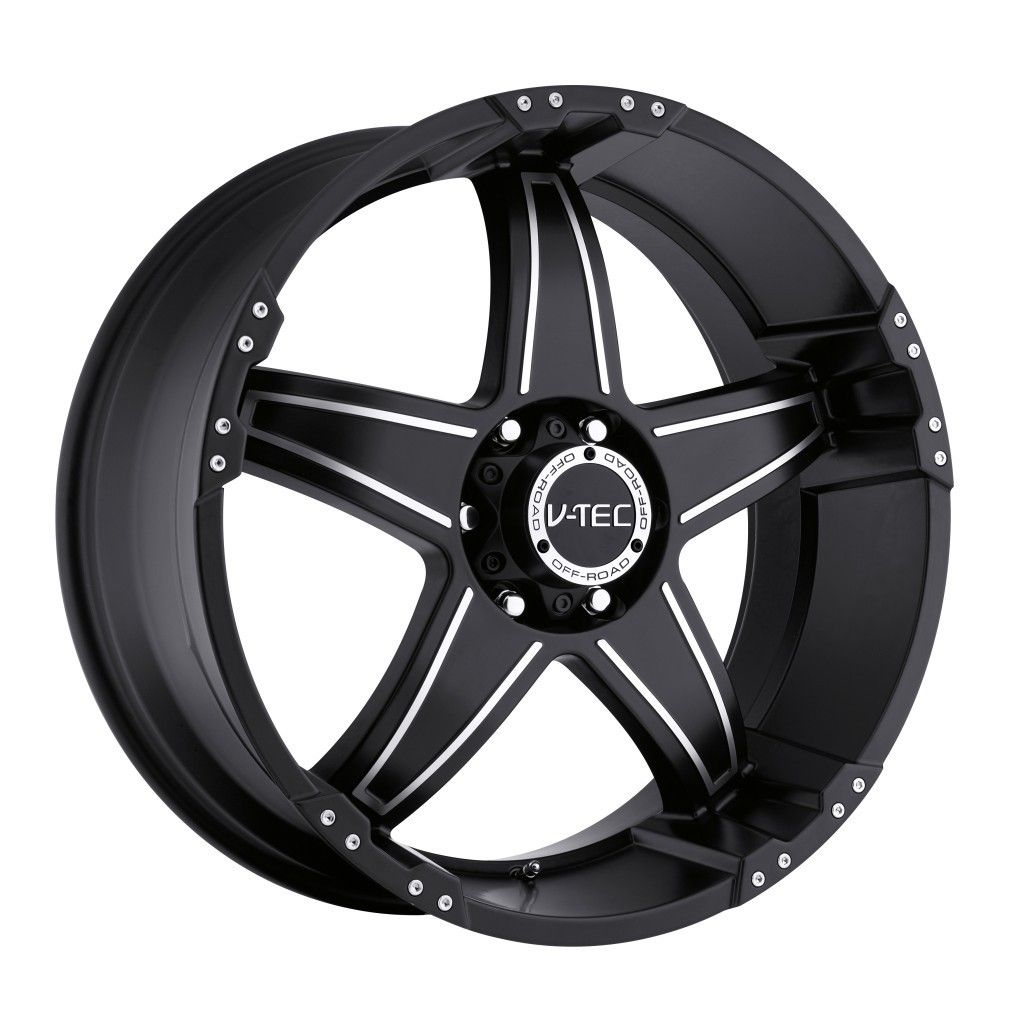 20 inch V Tec Wizard Black Wheels Rims 8x6 5 8x165 1 18 Dodge RAM 2500